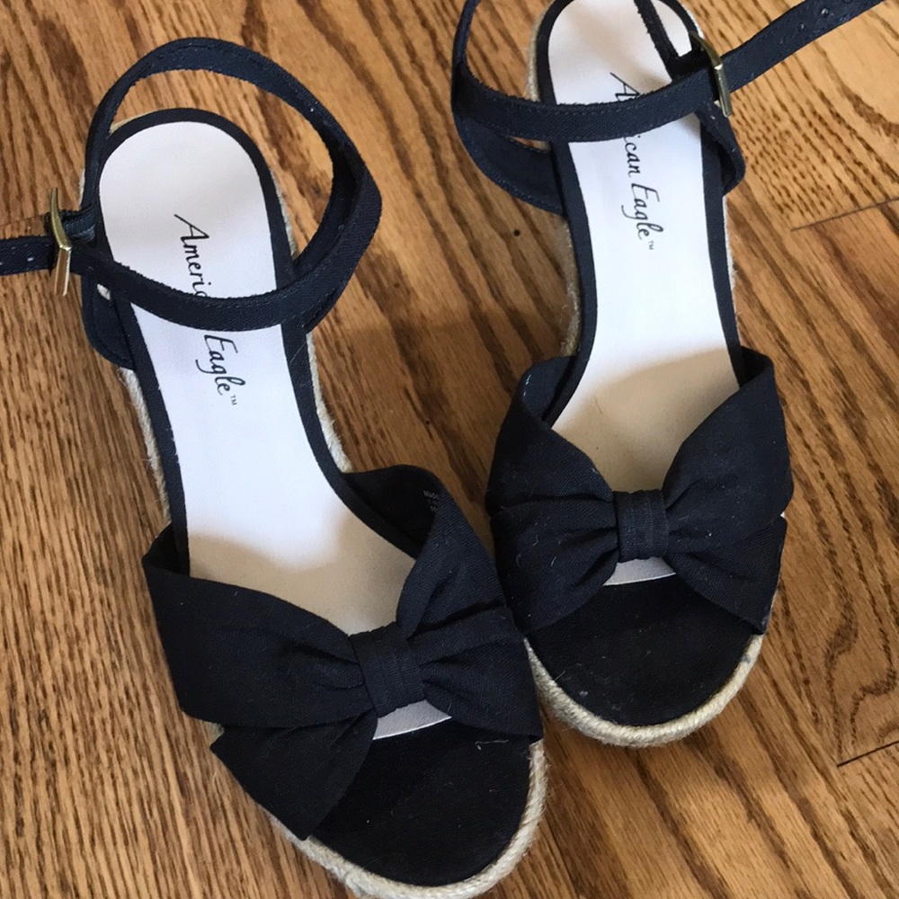 Super cute peep toe wedges